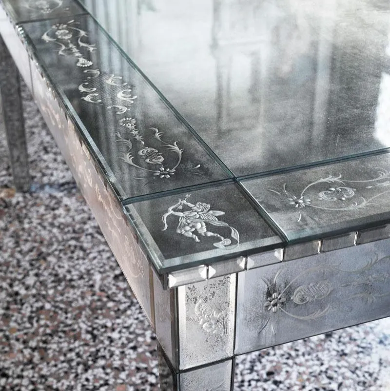 18th Century-Style Venetian Mirrored Dining Table