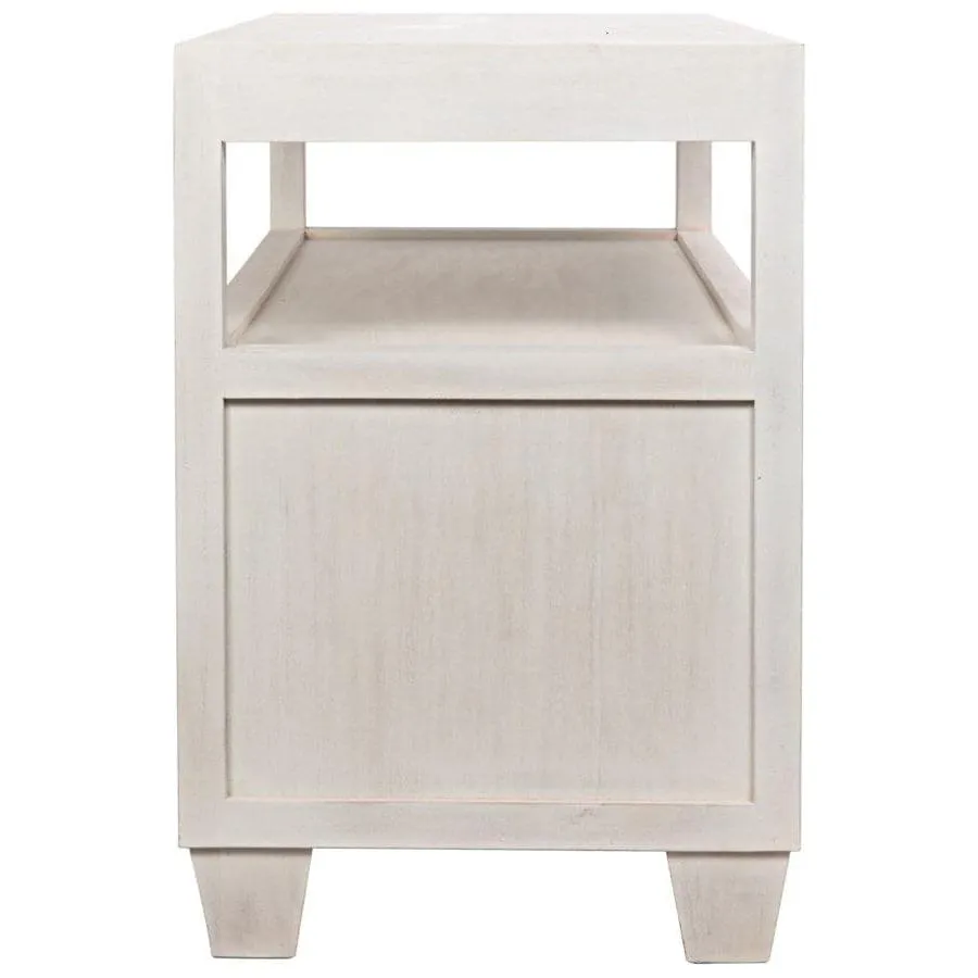 2-Drawer Side Table with Sliding Tray