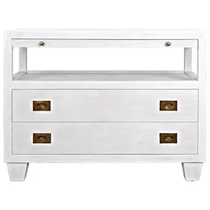 2-Drawer Side Table with Sliding Tray