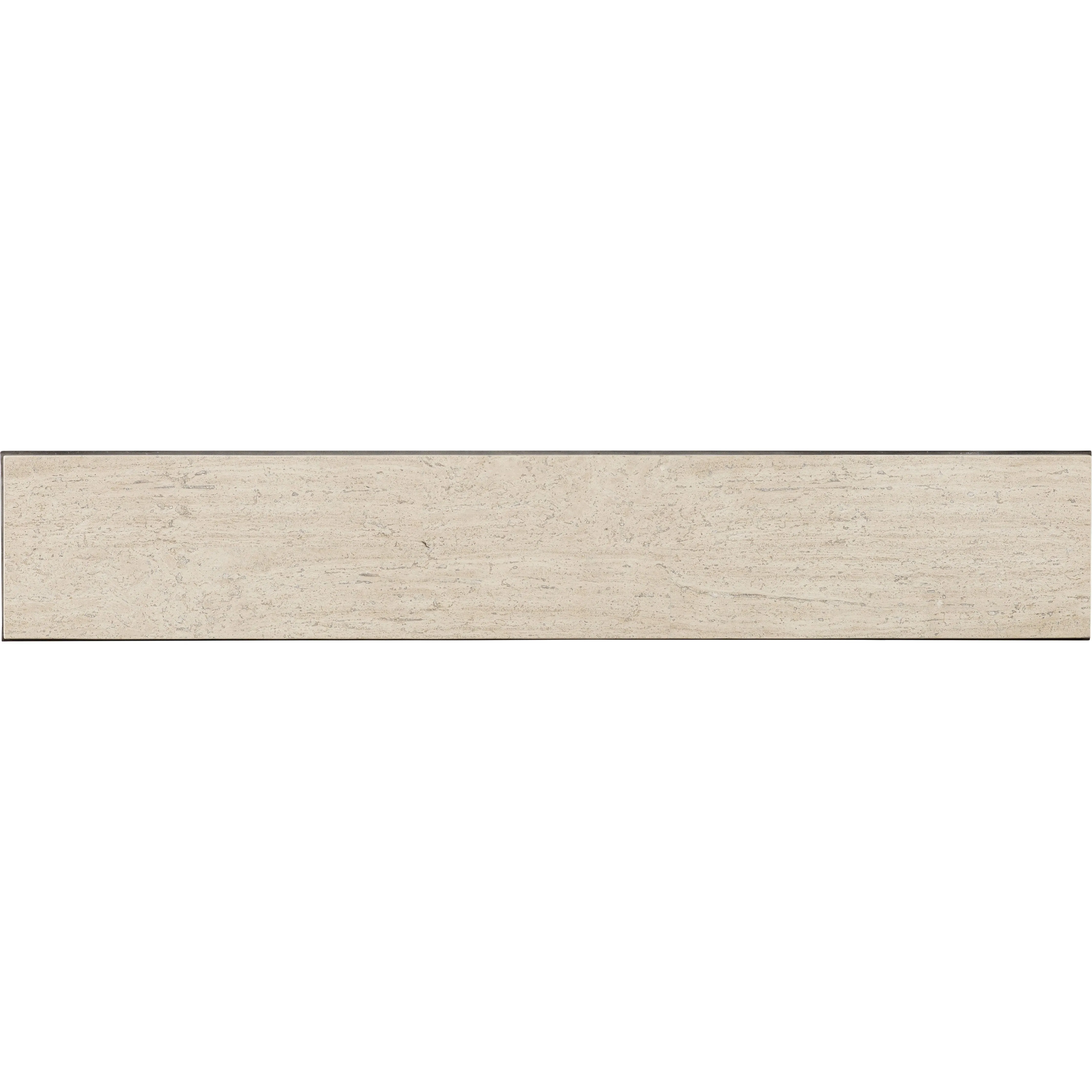 5373 Travertine Console Table W/ Metal Base