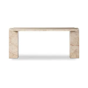 Alicia Console Table - Desert Taupe Marble