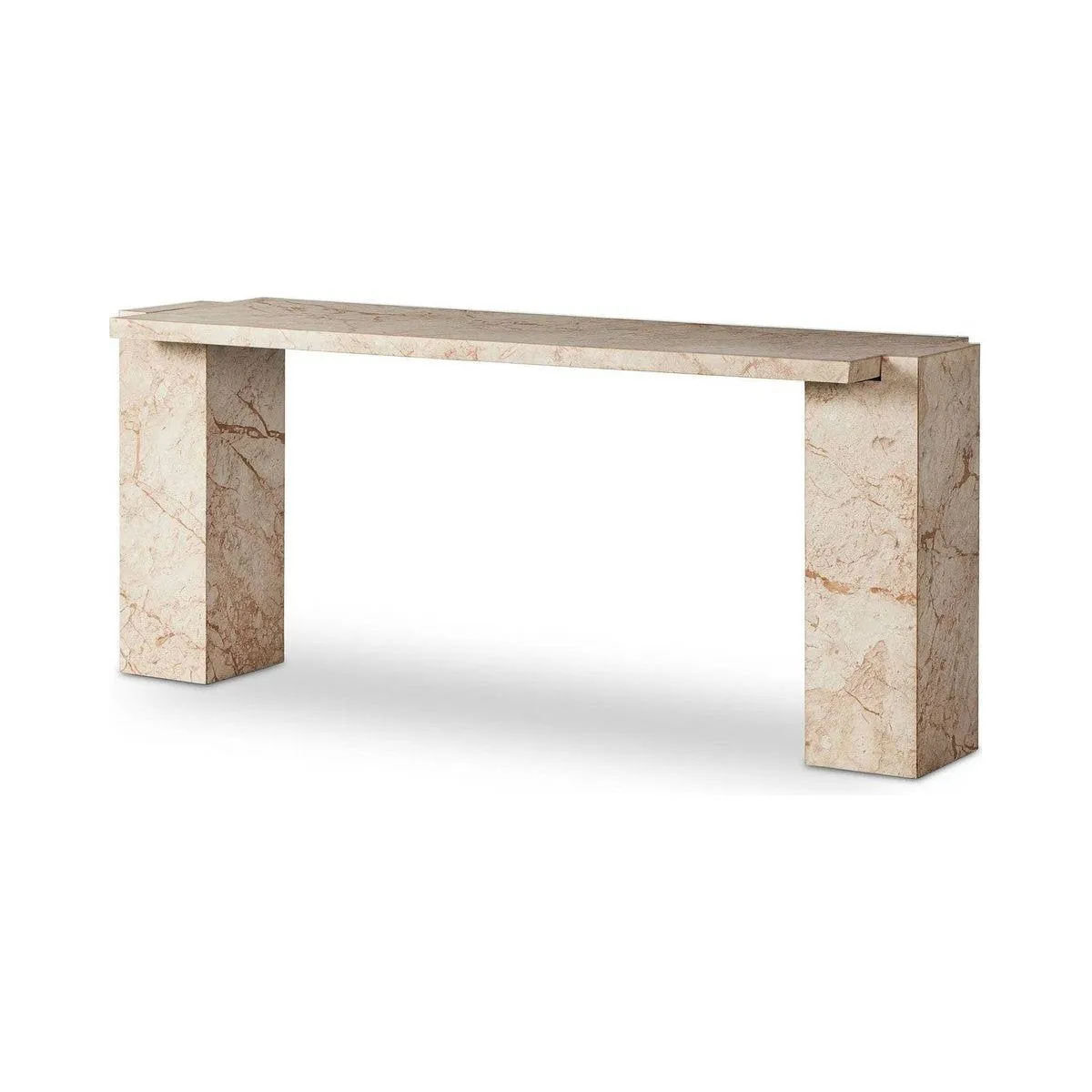 Alicia Console Table - Desert Taupe Marble