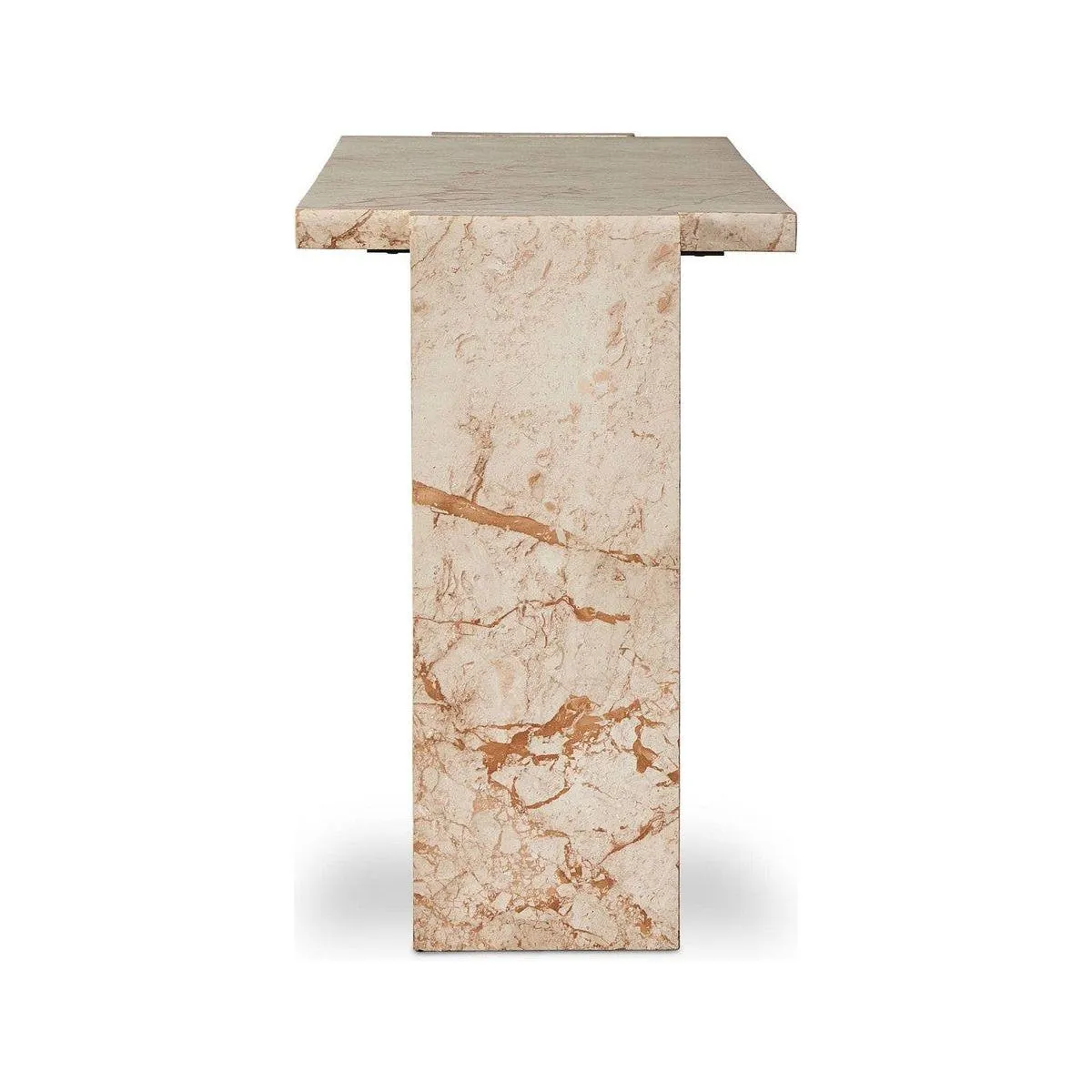 Alicia Console Table - Desert Taupe Marble