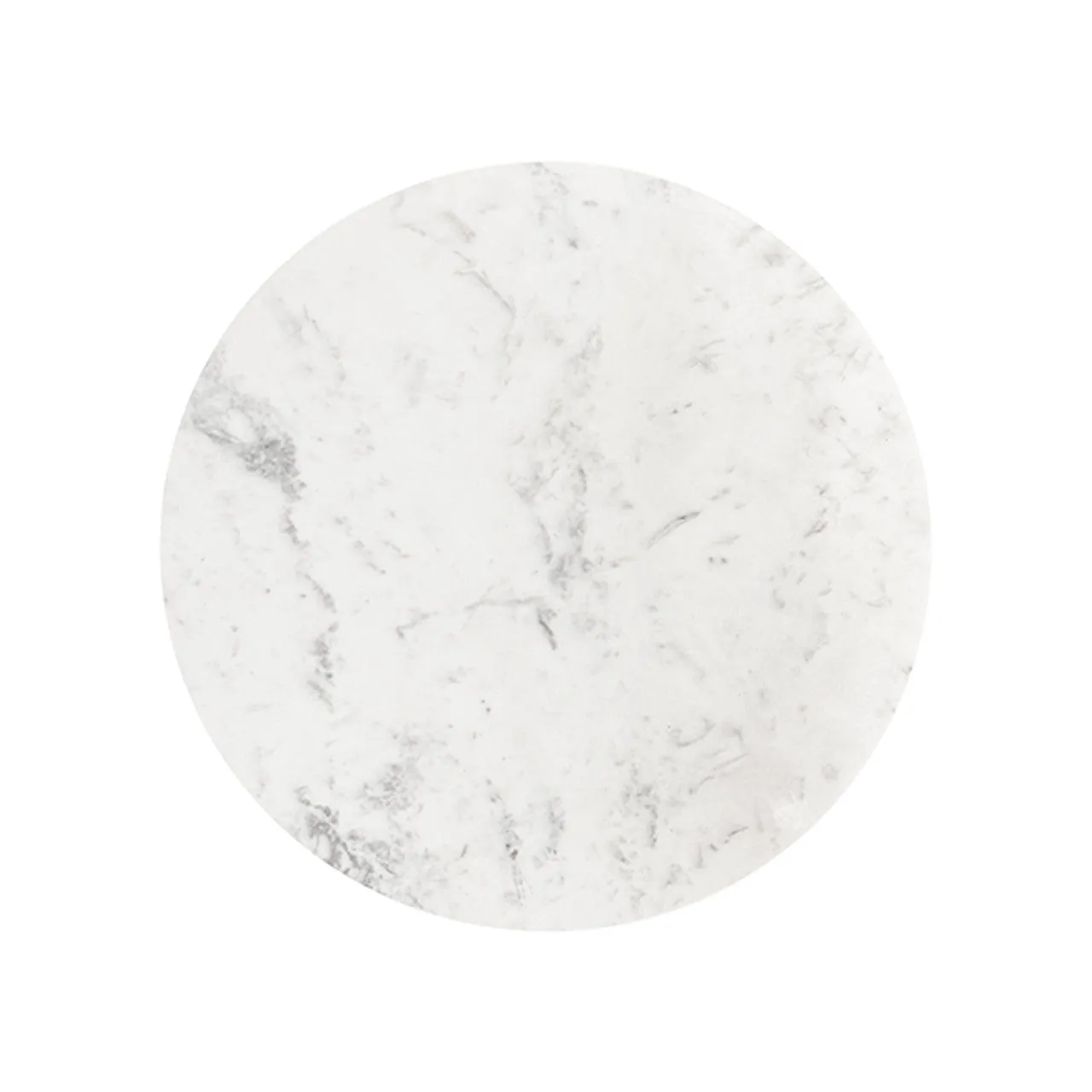 Alina Hourglass Brass Base Side Table With Round White Marble Top