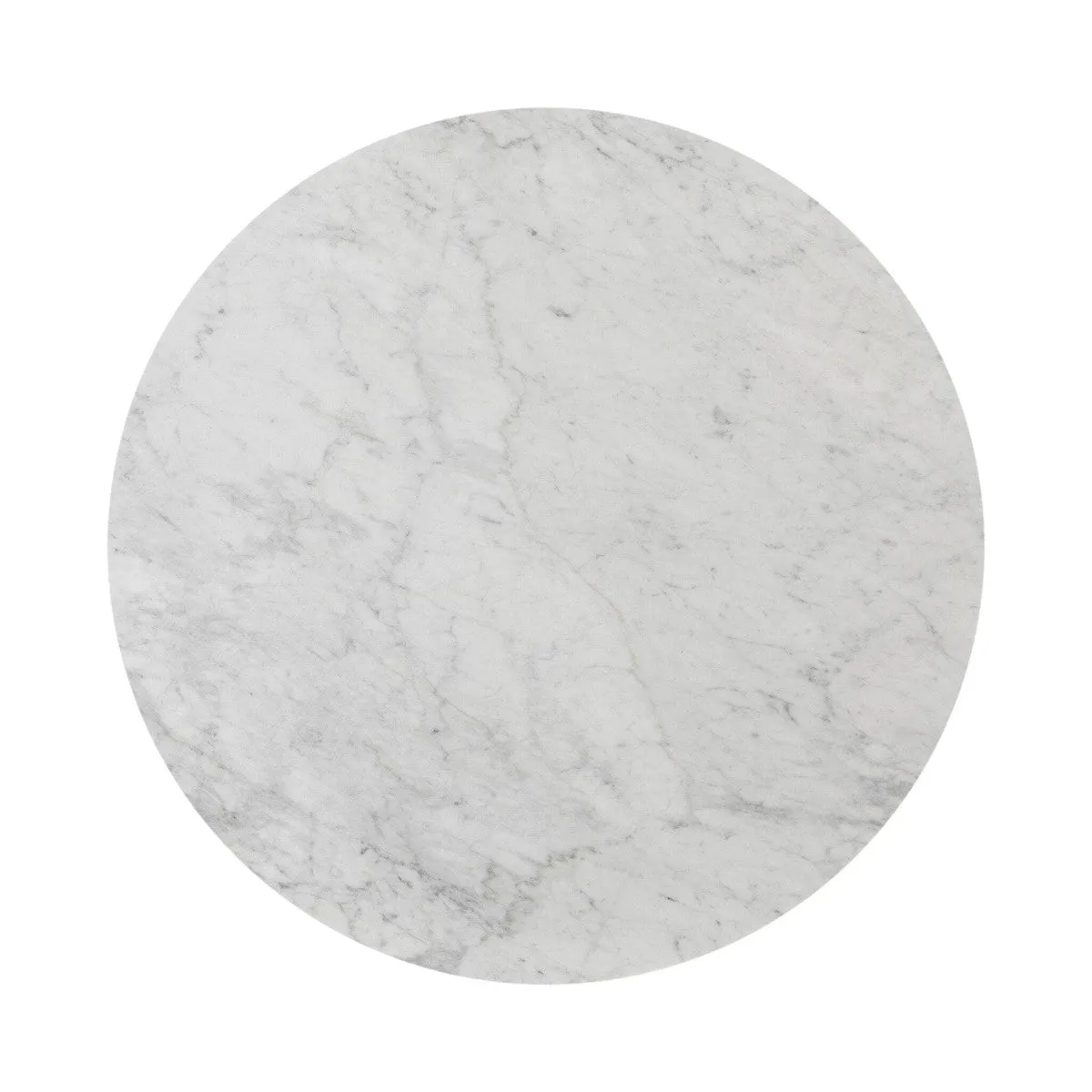 Amadis End Table - White Marble & Rustic Fawn