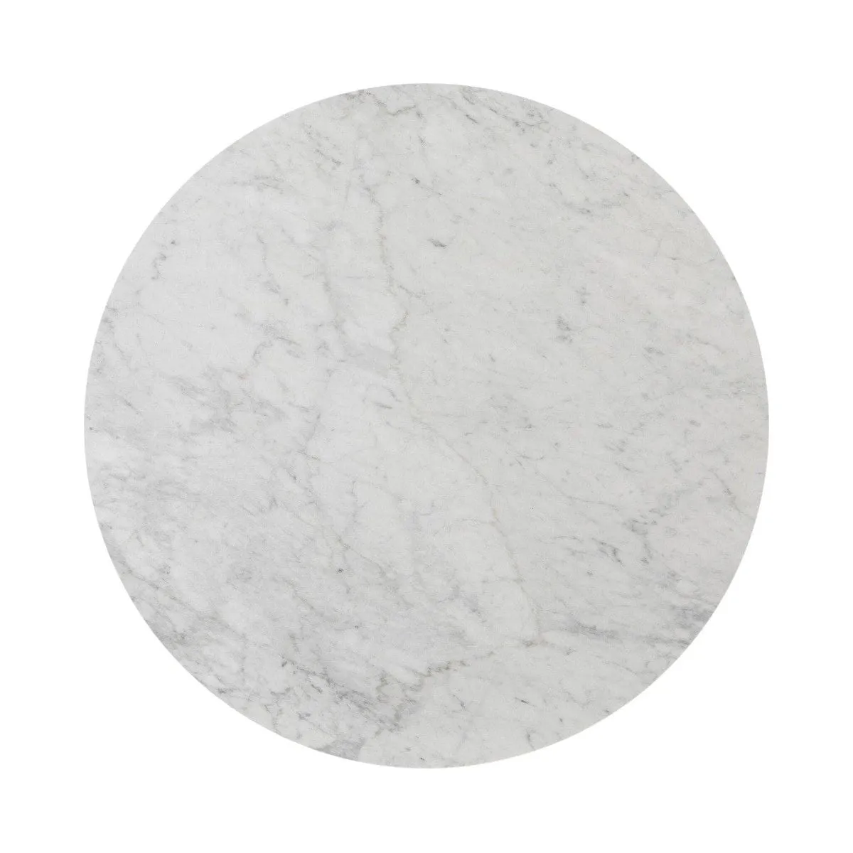 Amadis End Table - White Marble & Smoked Black