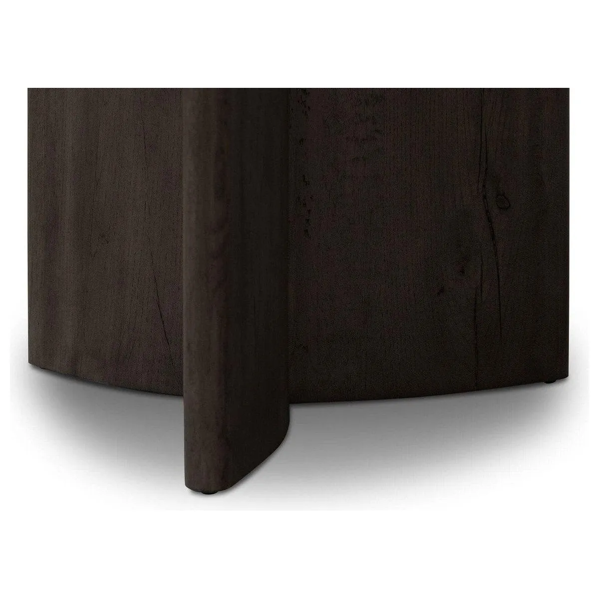 Amadis End Table - White Marble & Smoked Black