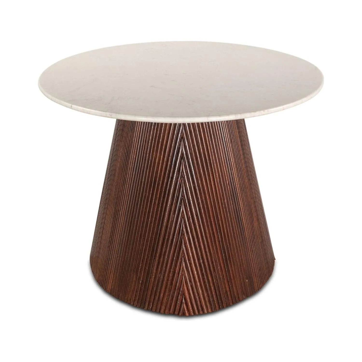 Amalfi 90" Mango Wood and White Marble Dining Table
