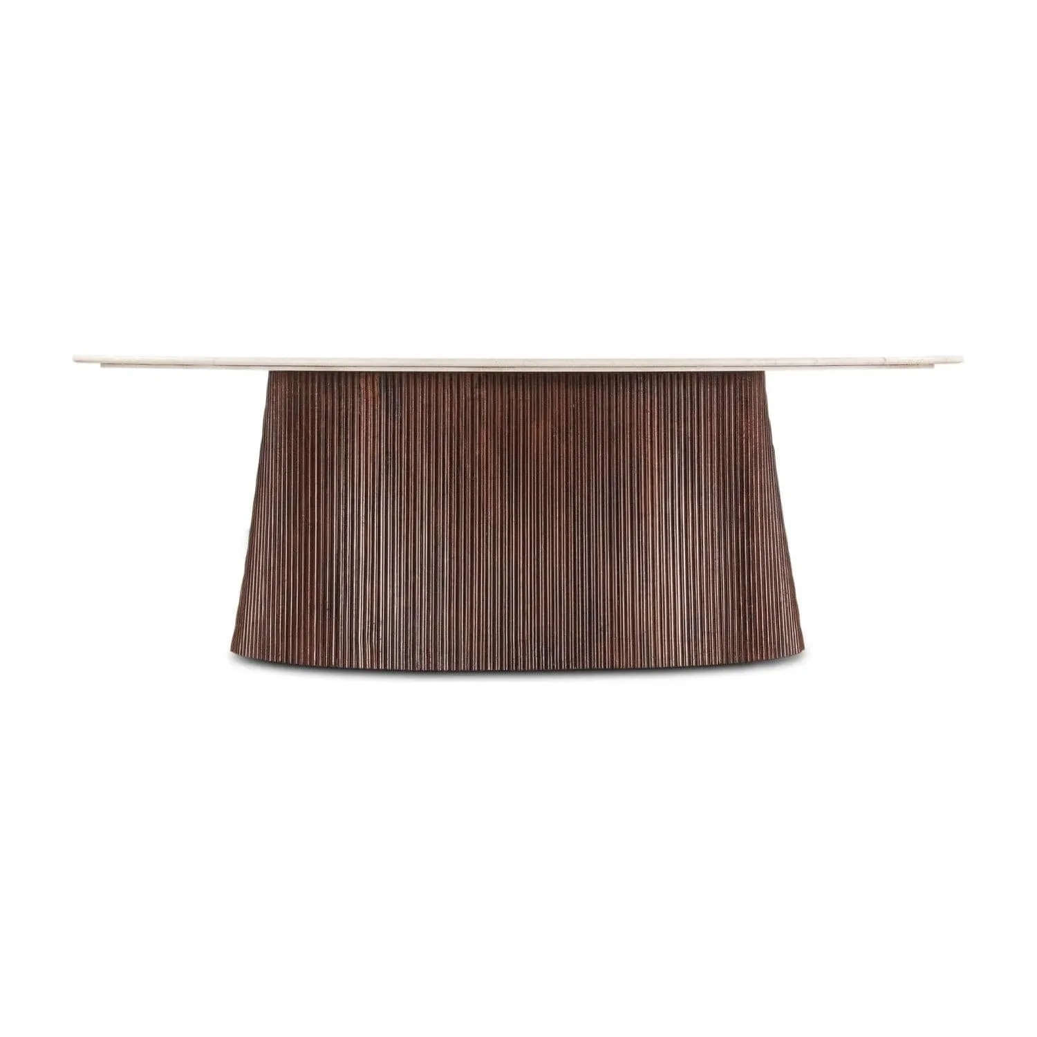 Amalfi 90" Mango Wood and White Marble Dining Table