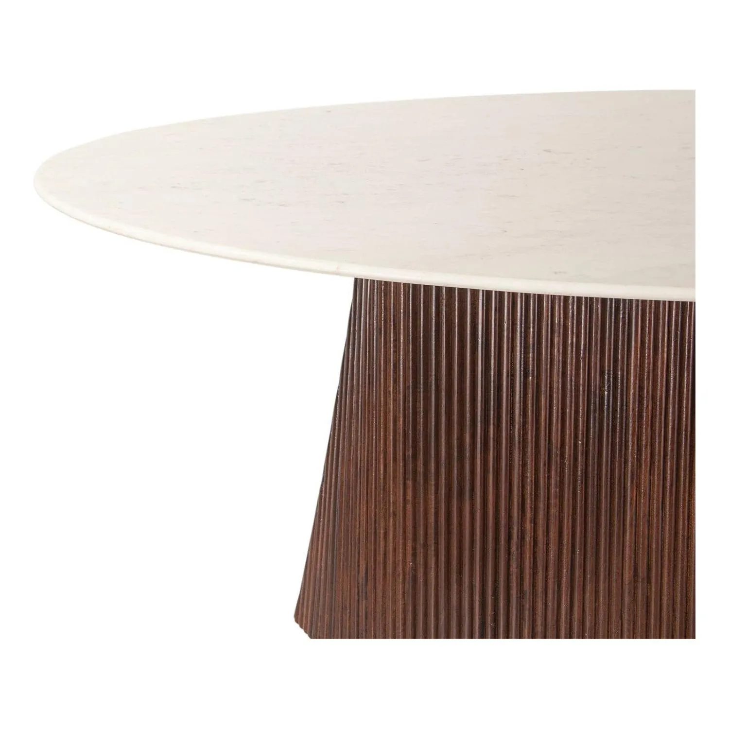 Amalfi 90" Mango Wood and White Marble Dining Table