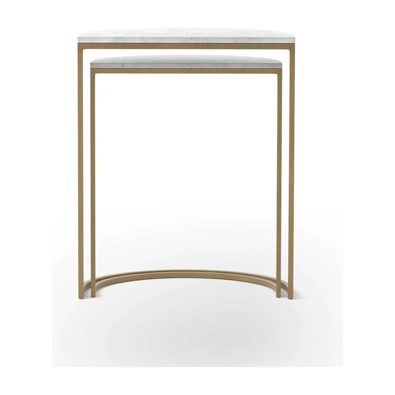 Amoret Nesting Tables-Iron Matte Brass