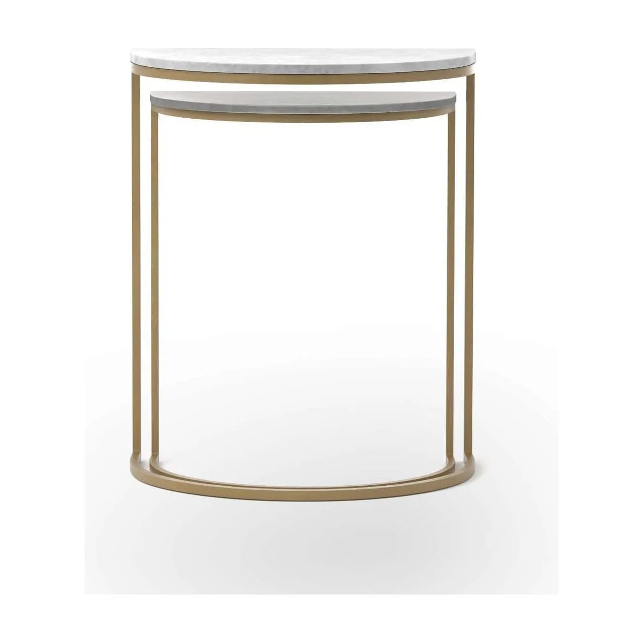 Amoret Nesting Tables-Iron Matte Brass