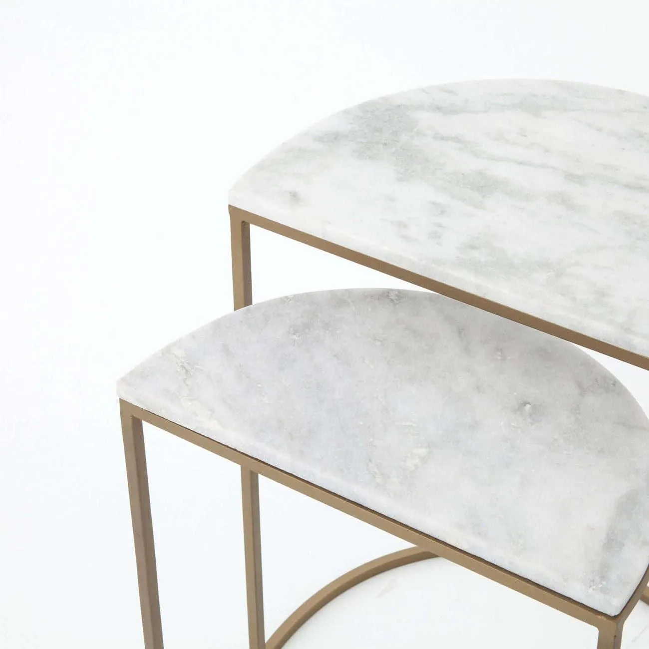 Amoret Nesting Tables-Iron Matte Brass