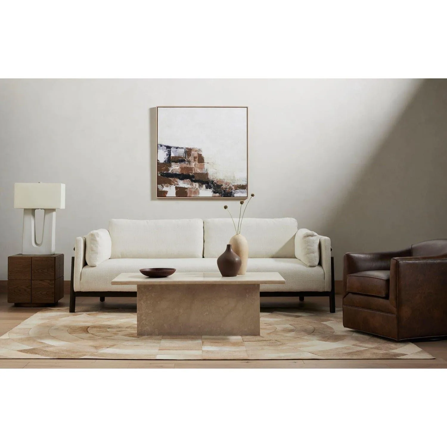 Anden Coffee Table - Cream Marble