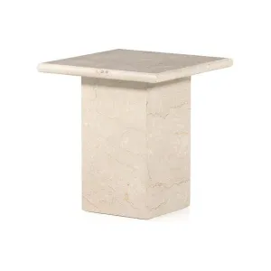 Anden End Table - Cream Marble