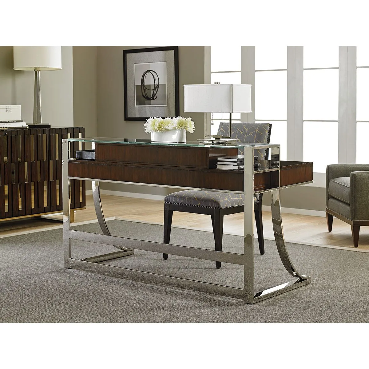 Andrea Writing Desk - Dark Brown