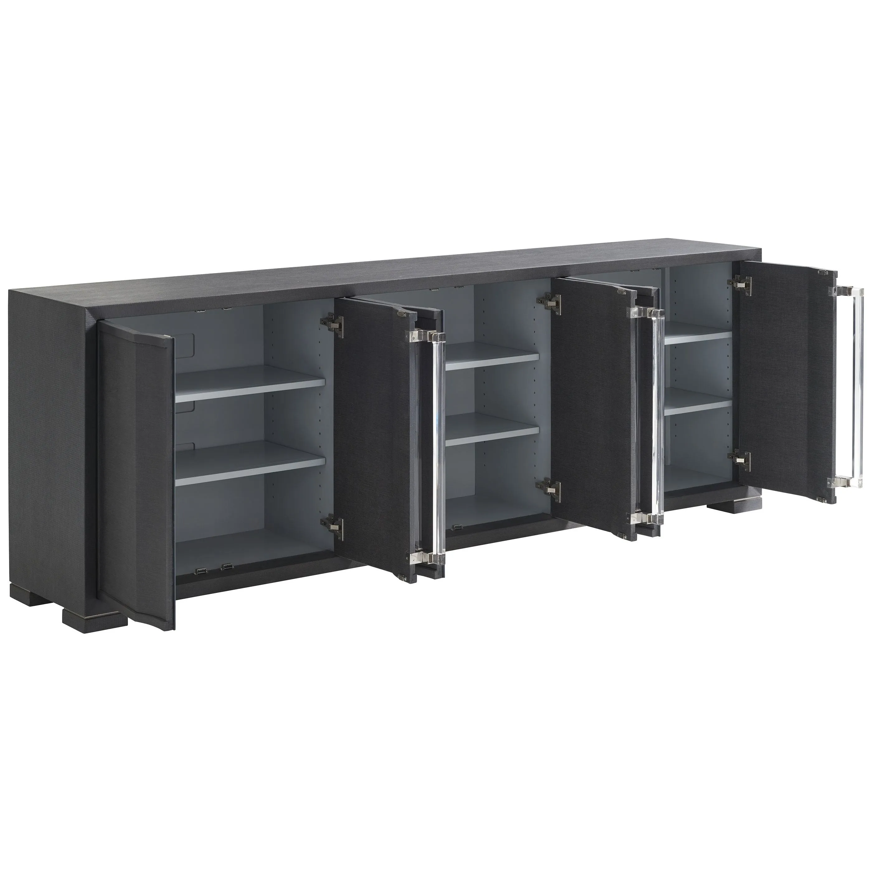 Anthology Linen Long Media Console - Gray
