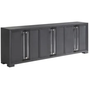 Anthology Linen Long Media Console - Gray
