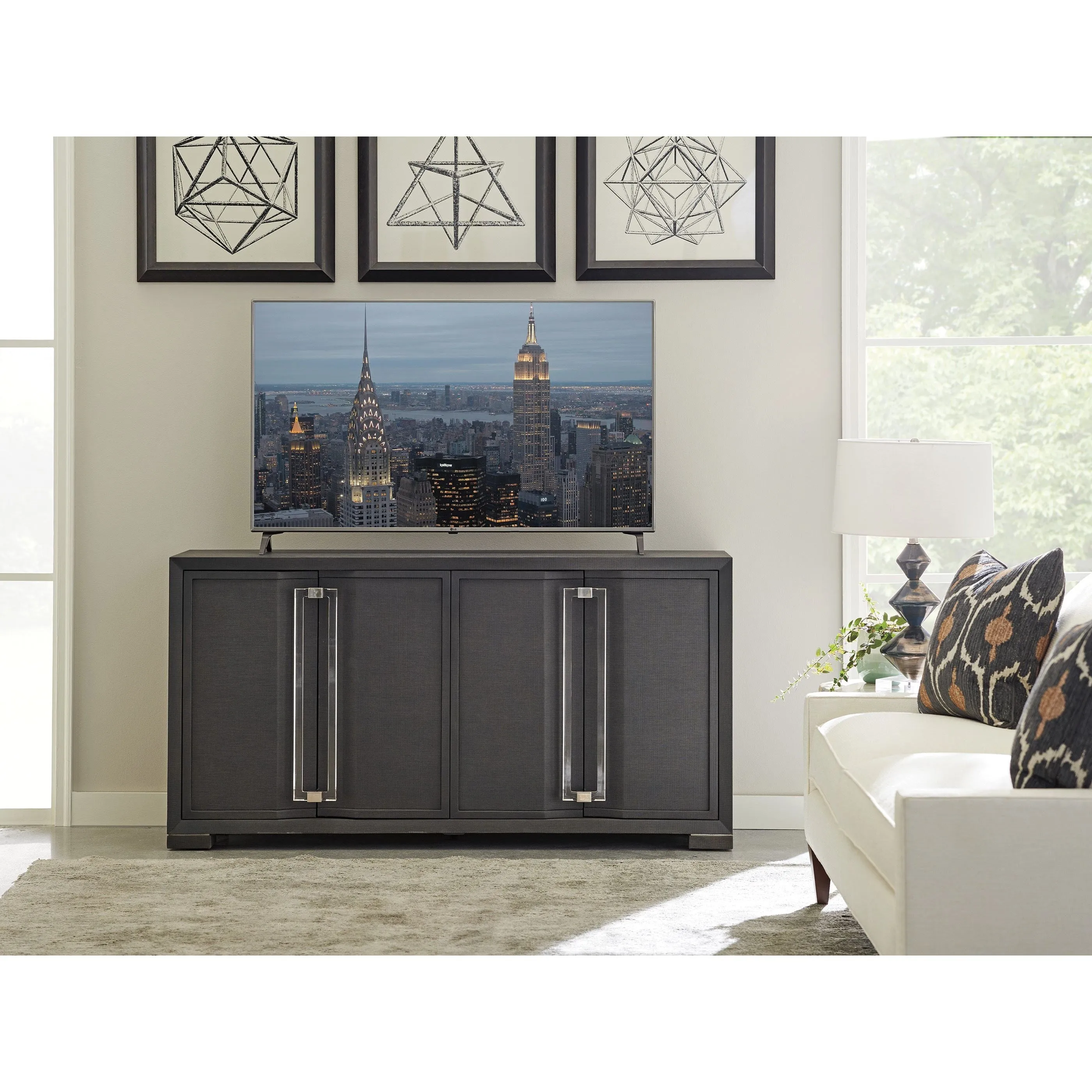 Anthology Linen Media Console - Gray