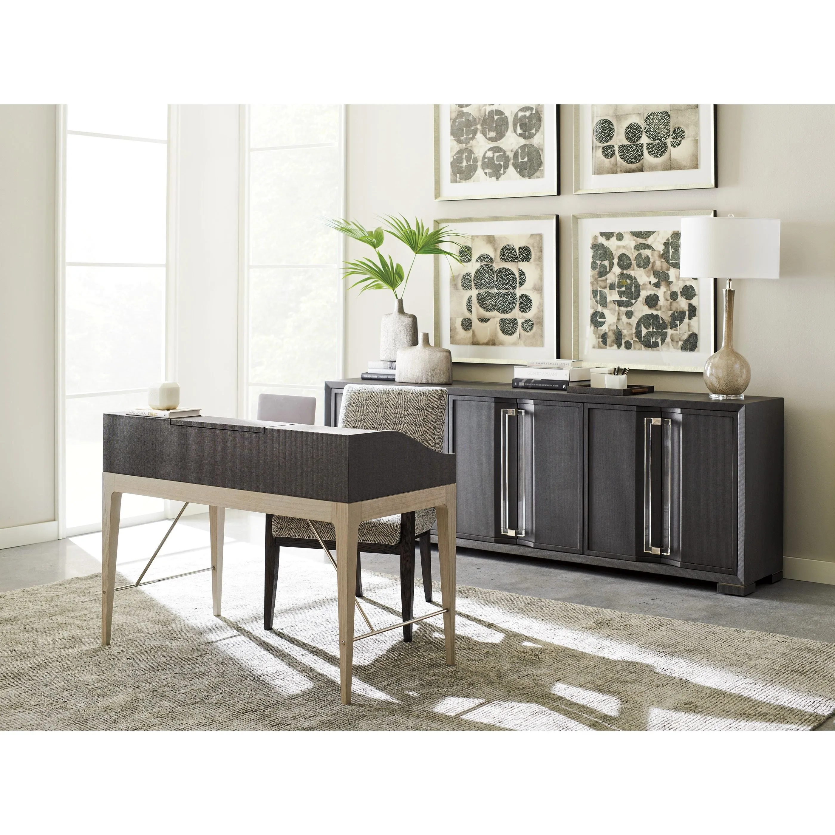 Anthology Linen Writing Desk - Gray