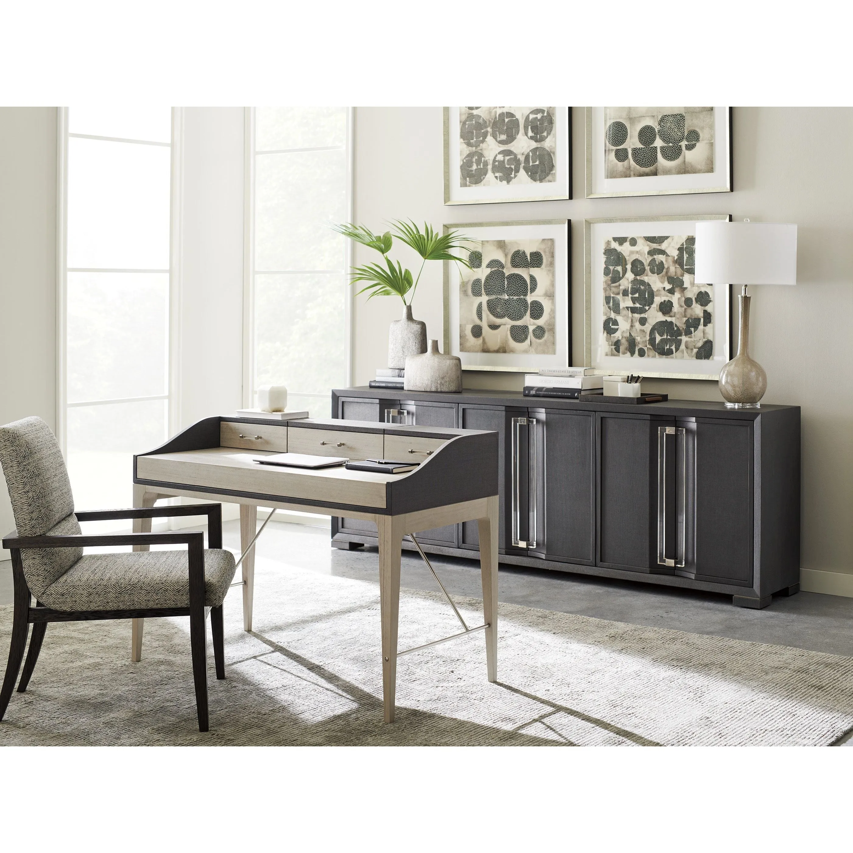 Anthology Linen Writing Desk - Gray
