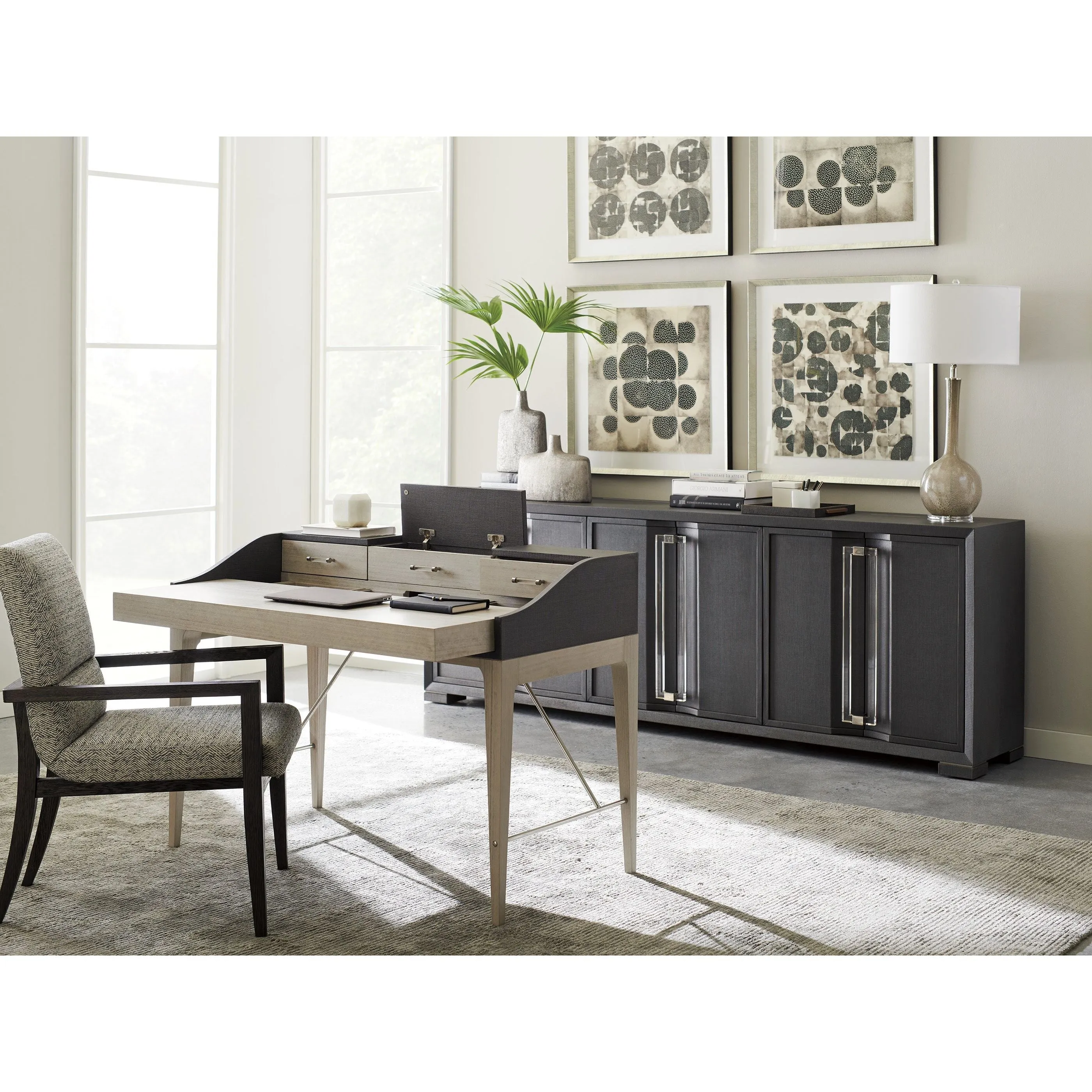 Anthology Linen Writing Desk - Gray