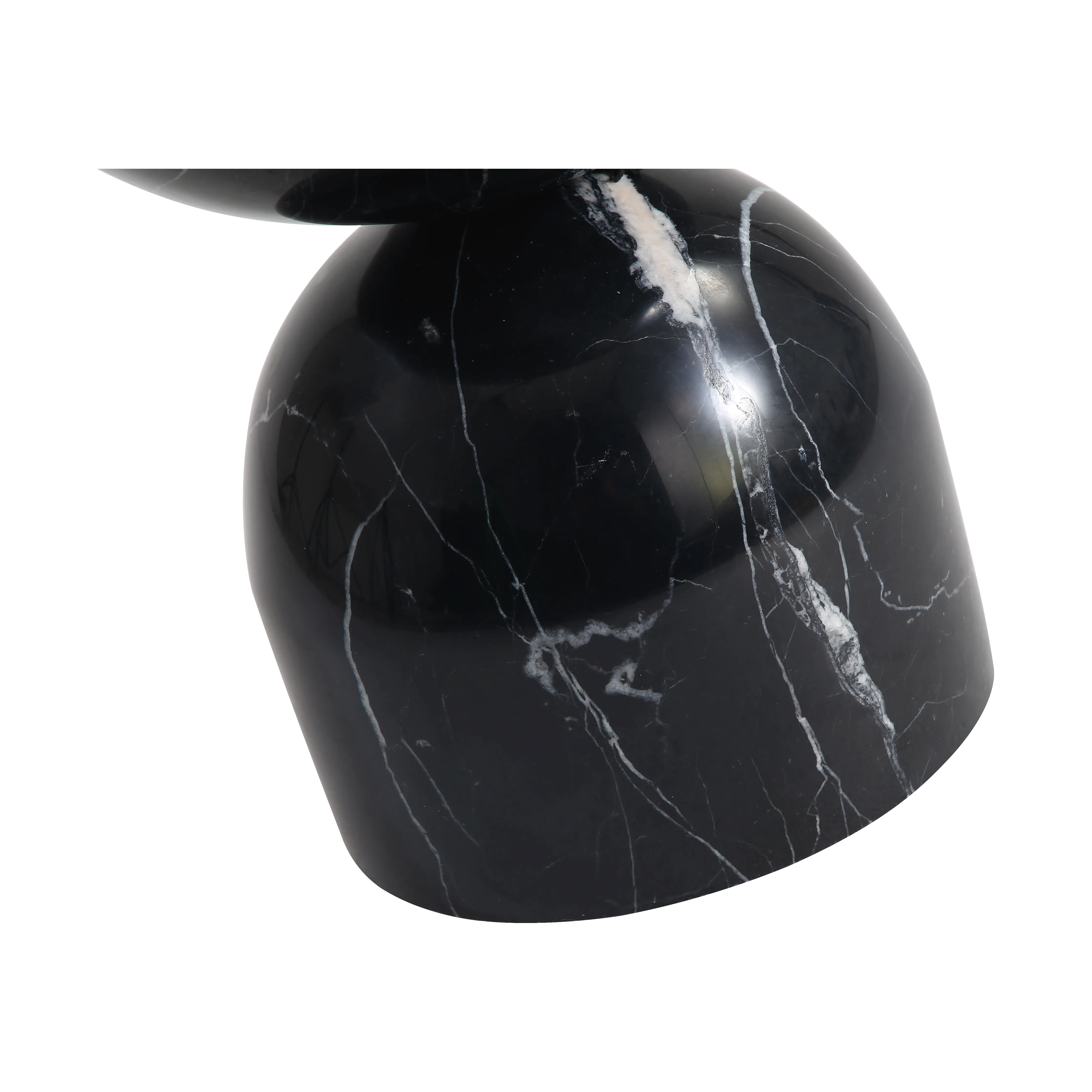 Apothecary Low End Table Black Marble
