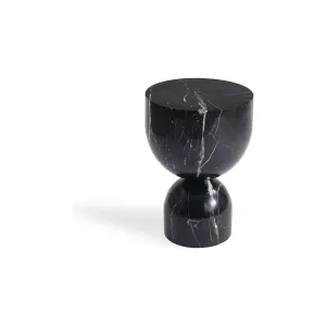 Apothecary Low End Table Black Marble