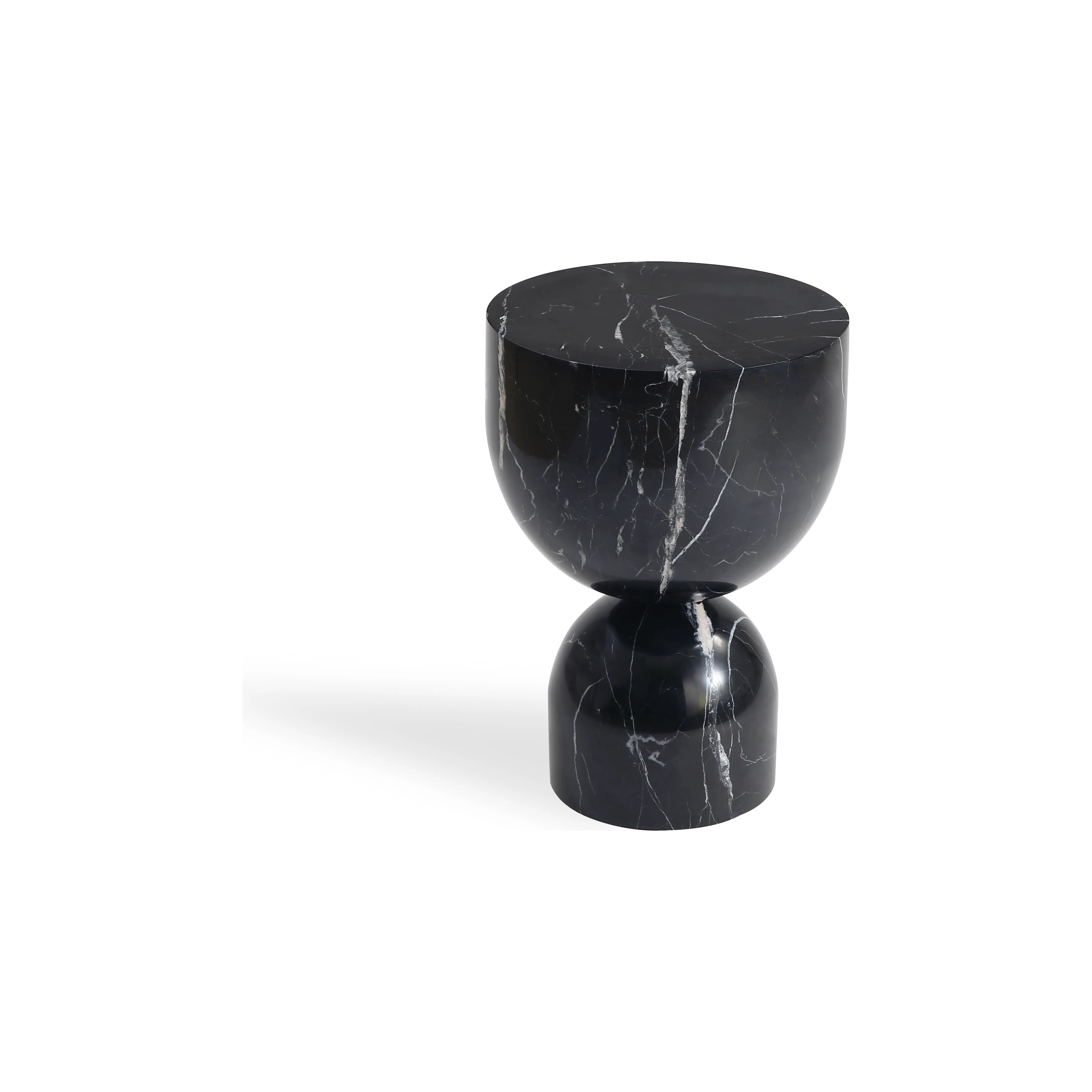 Apothecary Low End Table Black Marble