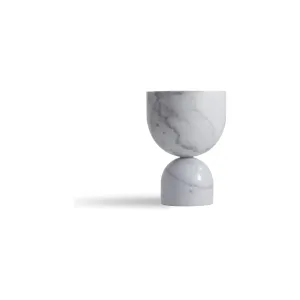 Apothecary Low End Table White Marble