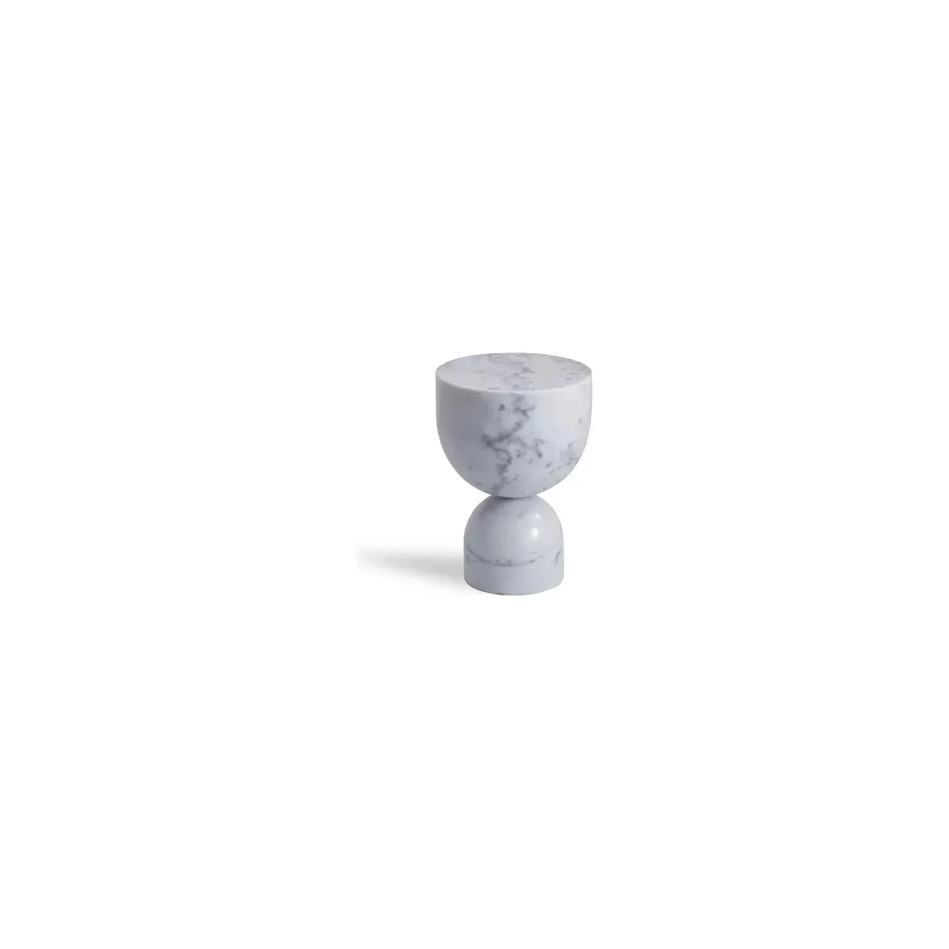 Apothecary Low End Table White Marble