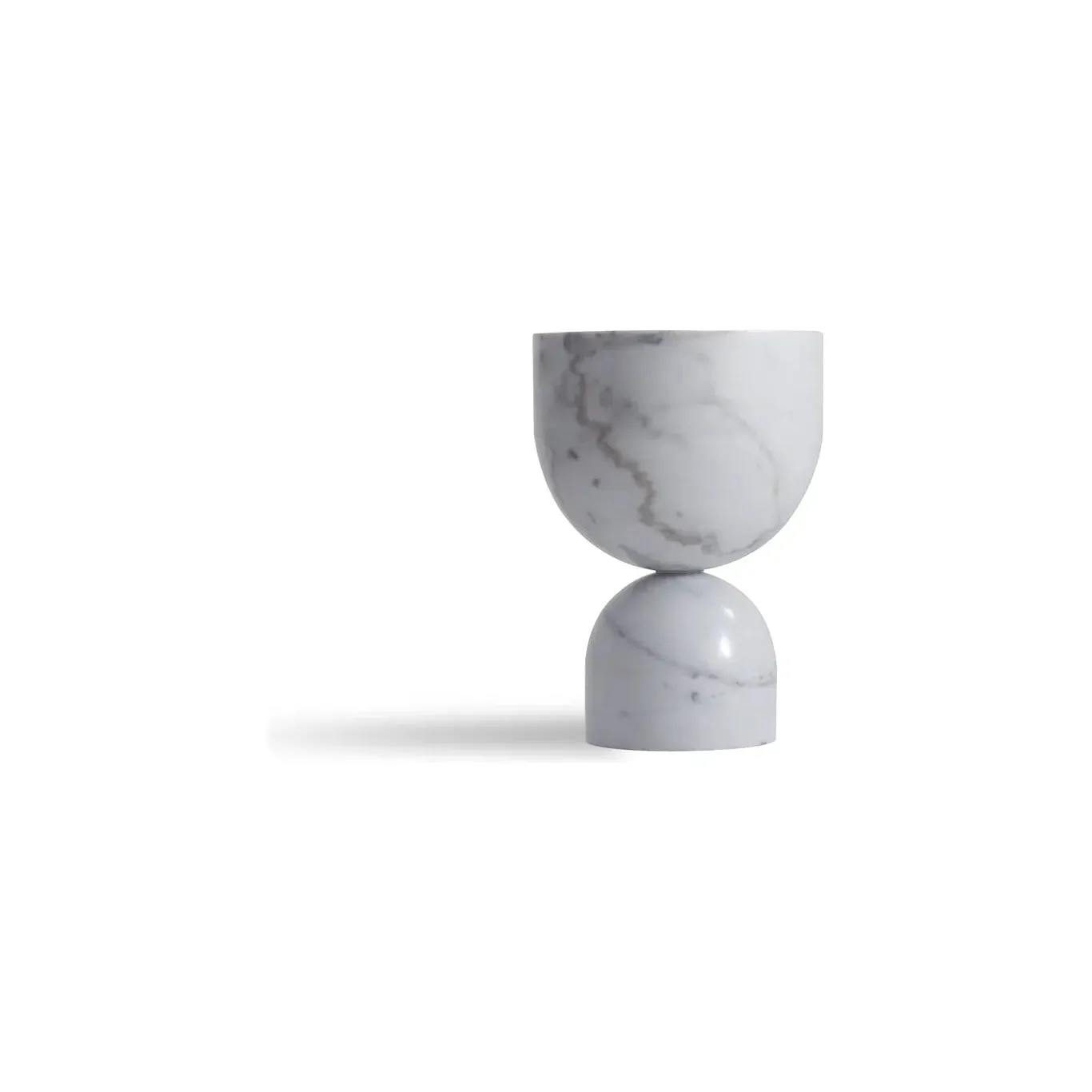 Apothecary Low End Table White Marble