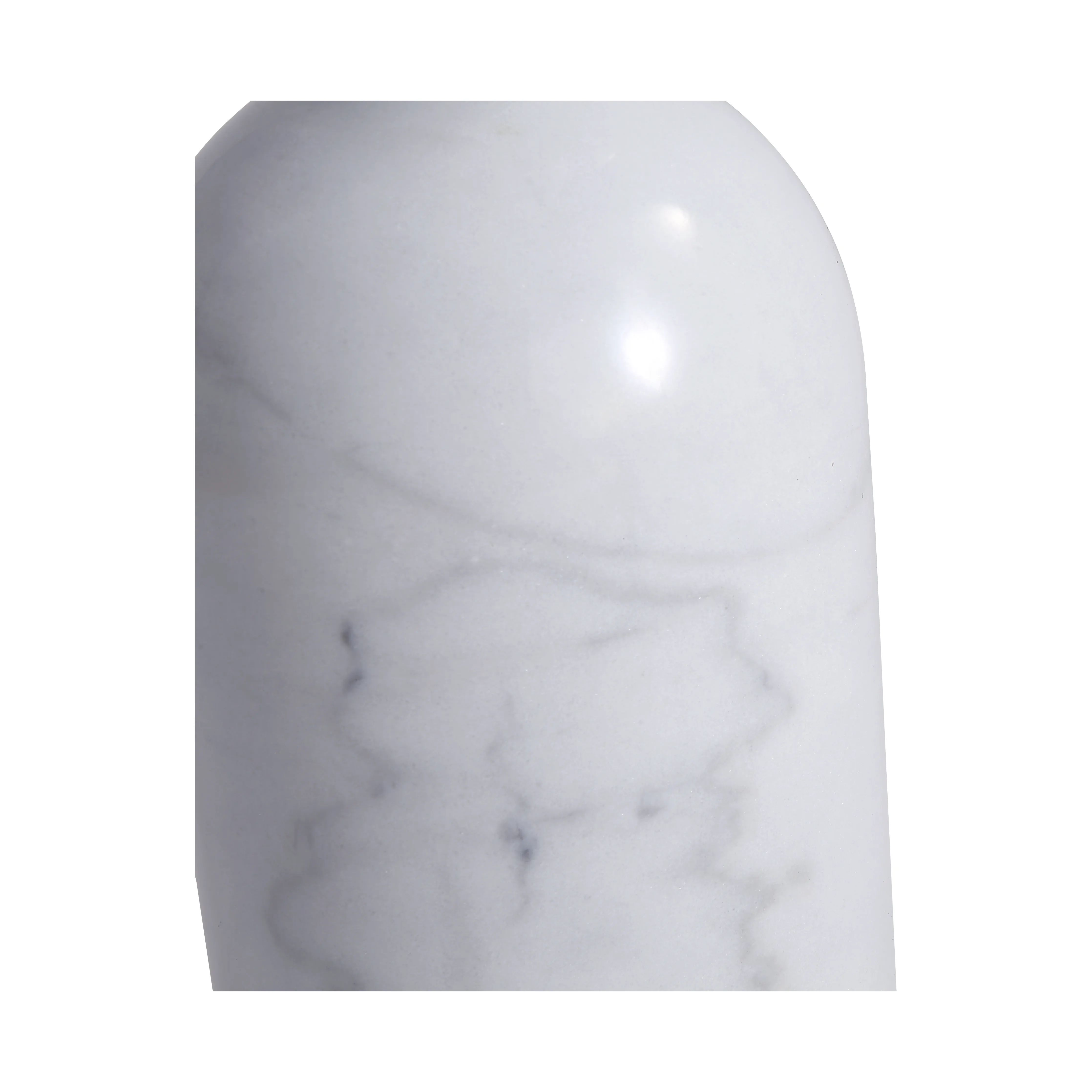 Apothecary Tall End Table White Marble