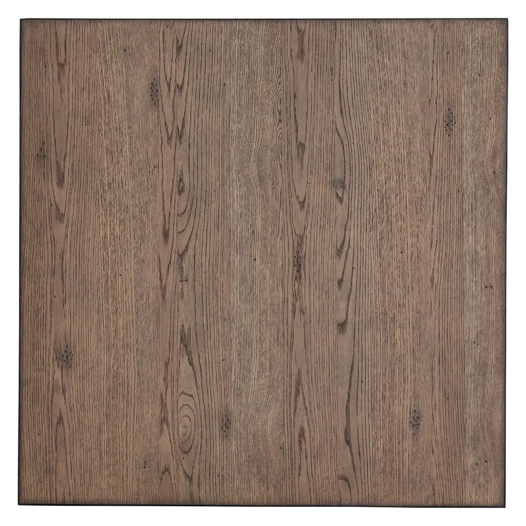 Arcadian Square Cocktail Table - Burnished Oak - White Oak Solids & Metal
