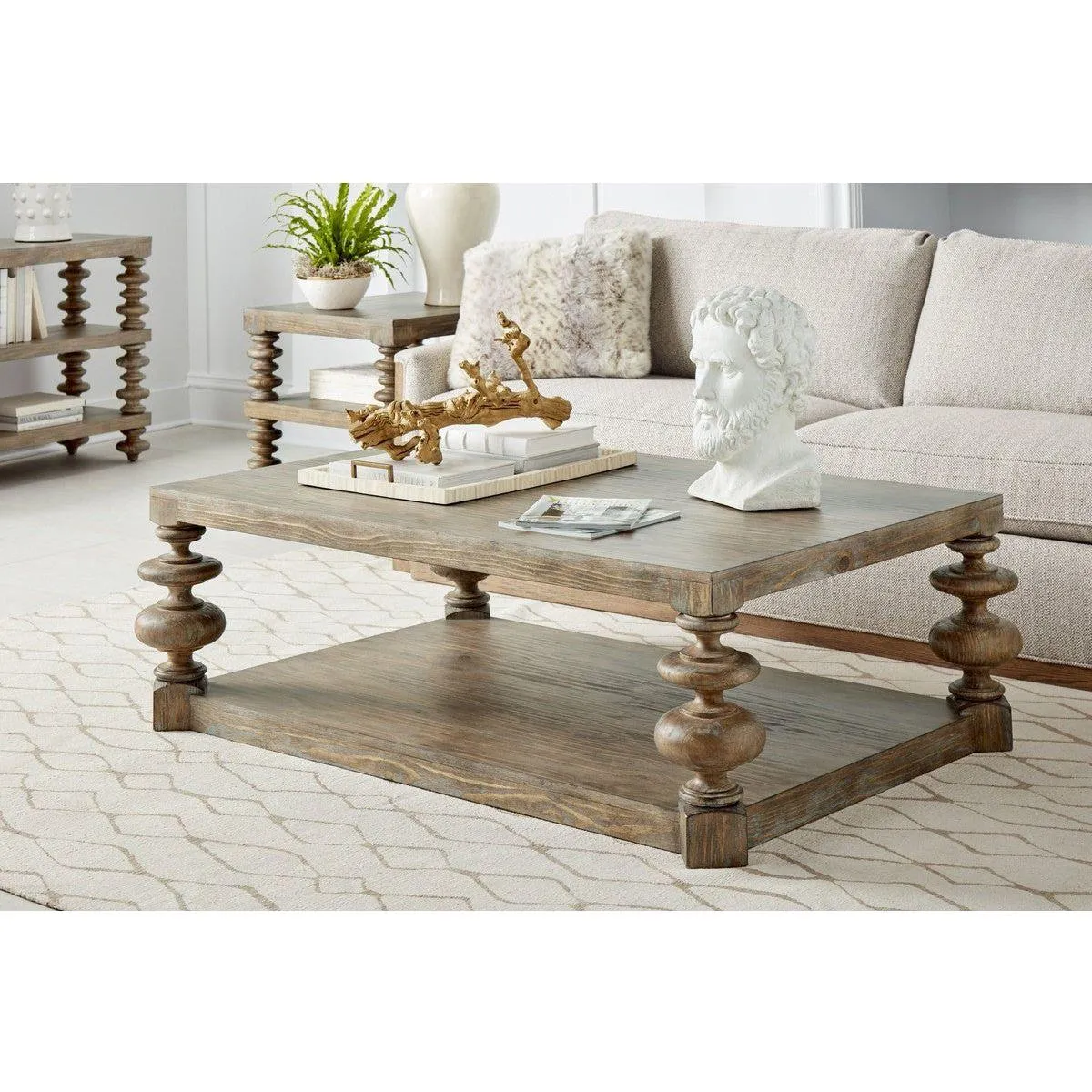 Architrave Rectangular Cocktail Table - Brown