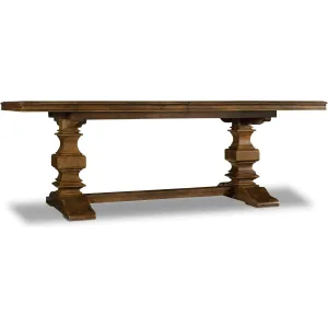 Archivist Trestle Dining Table Collection w/ 2-18in Leaves