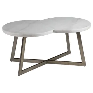 Aristo Rectangular Cocktail Table - Silver Leaf