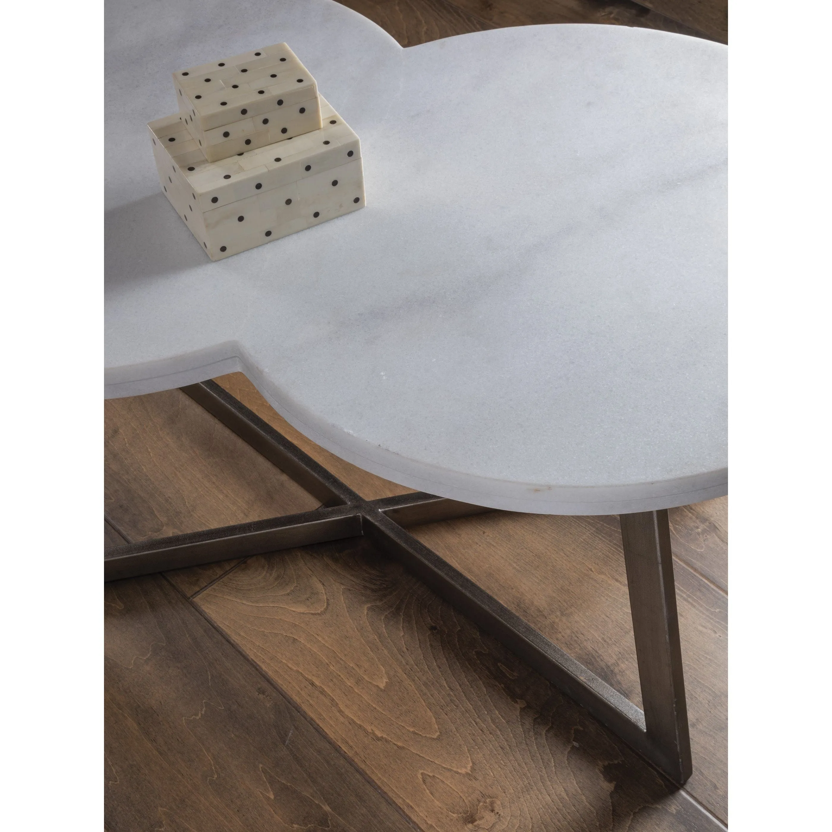 Aristo Rectangular Cocktail Table - Silver Leaf