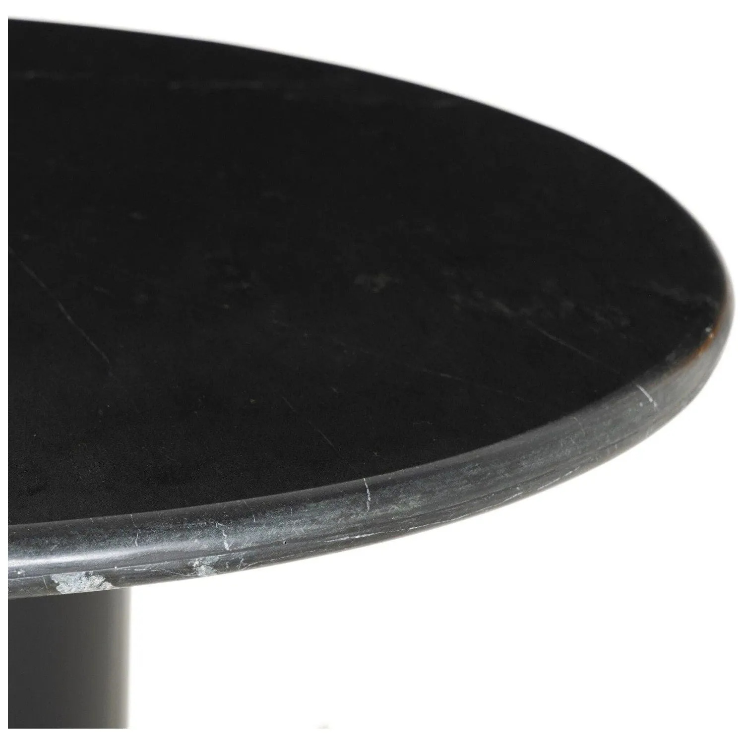 Ashby Round Dining Table - Black Marble