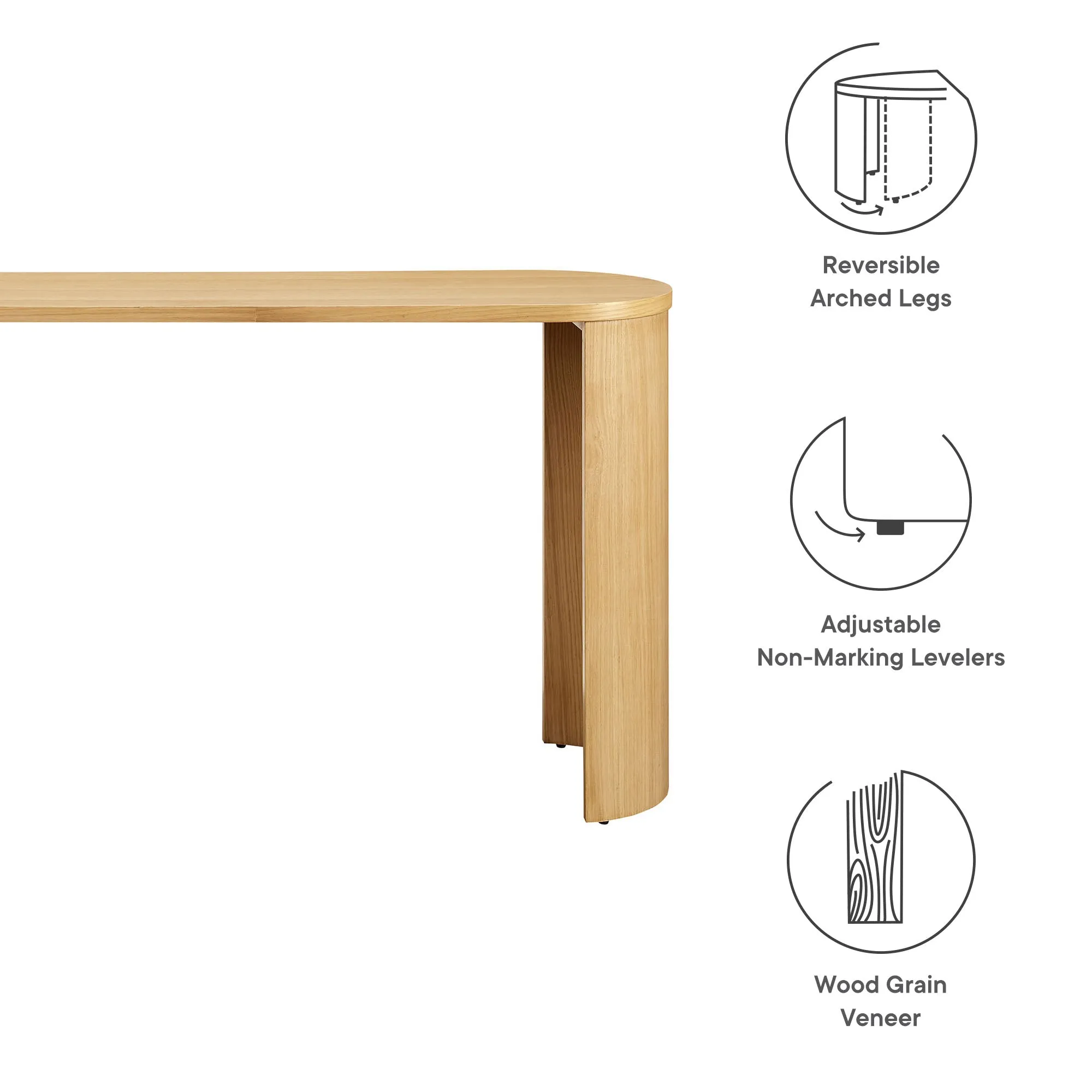 Aspect Oval Wood Entryway Console Table by Modway
