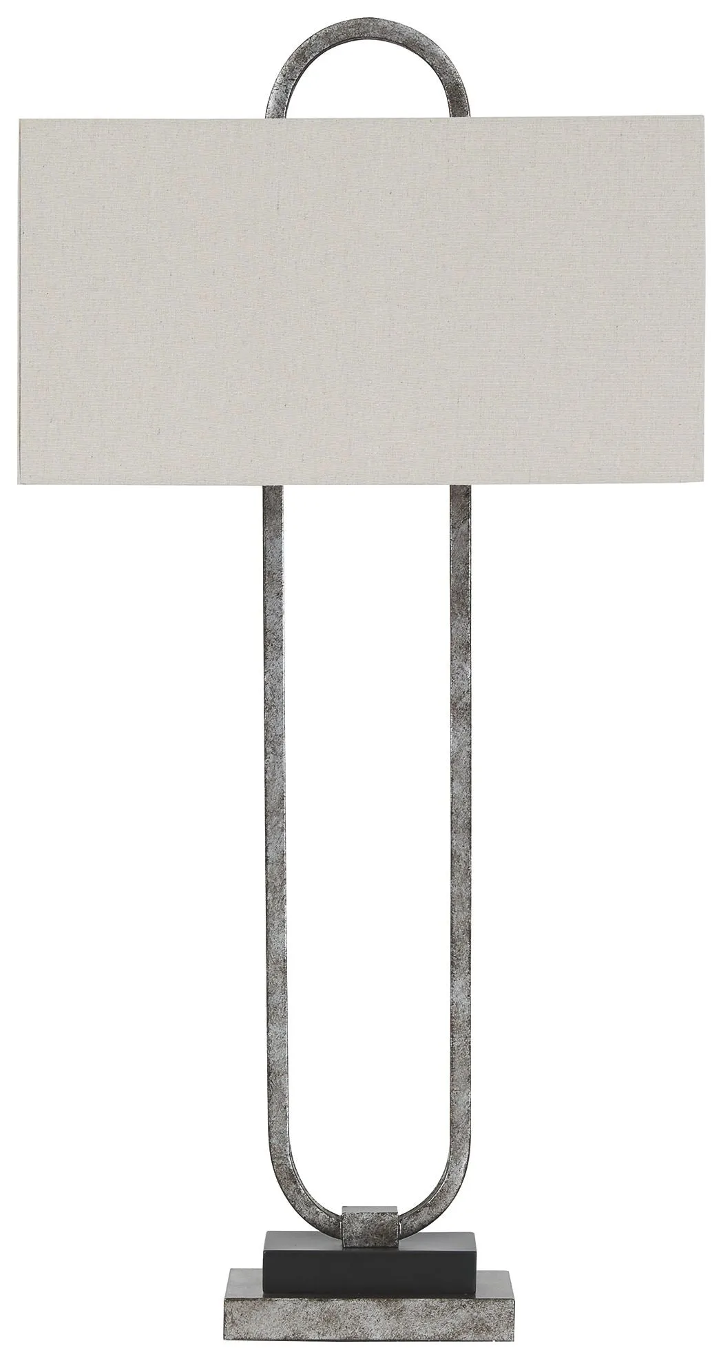 Bennish Antique Silver Finish Metal Table Lamp