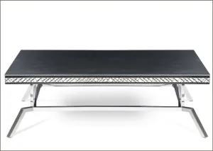 Black Marble-Topped Venetian Mirror Coffee Table