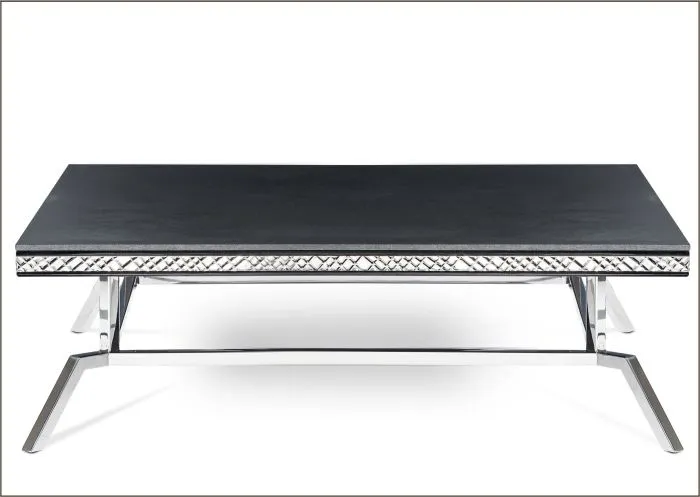 Black Marble-Topped Venetian Mirror Coffee Table