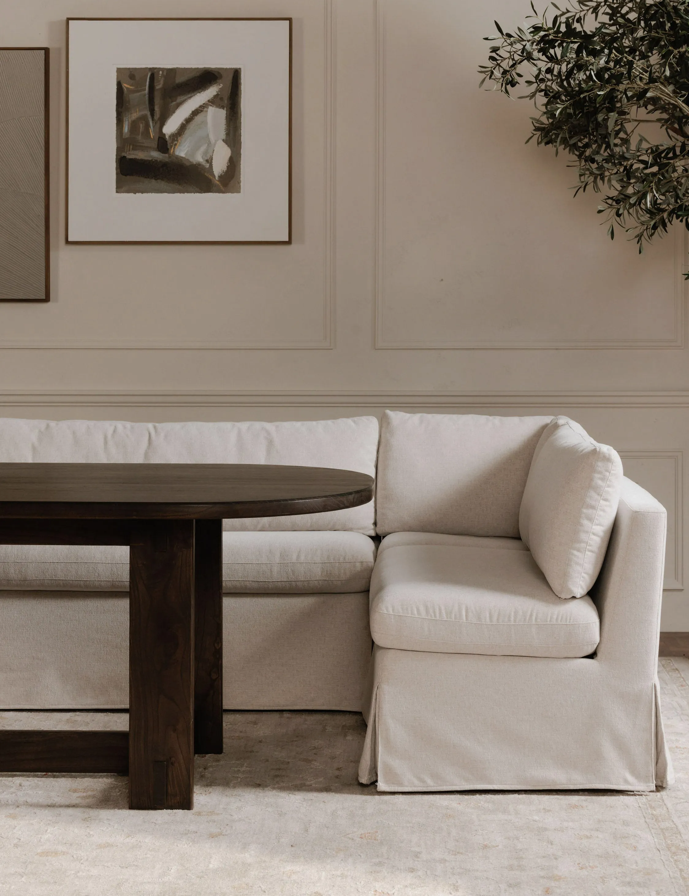 Carmella Slipcover Dining Bench