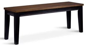 Caylie Noir Bench - Ebony, Driftwood
