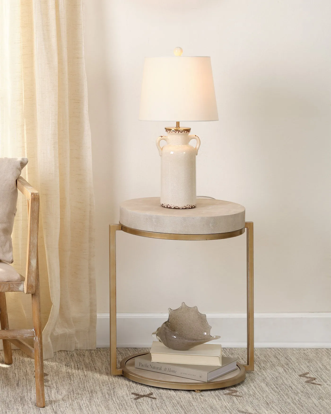 Chester Round Side Table Ivory