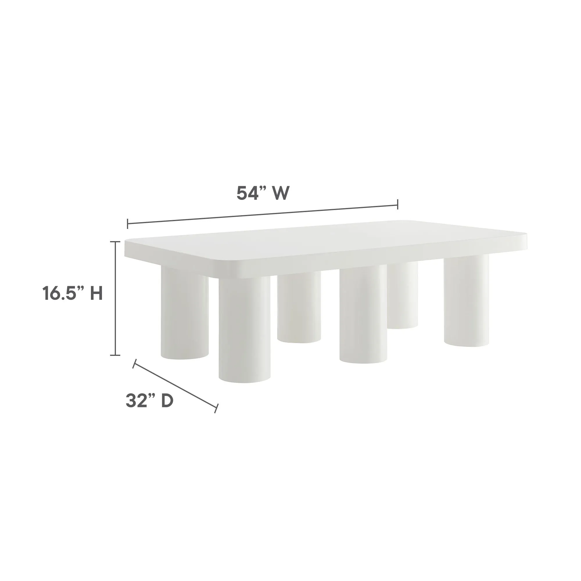 Cleo 54” Rectangular Coffee Table by Modway