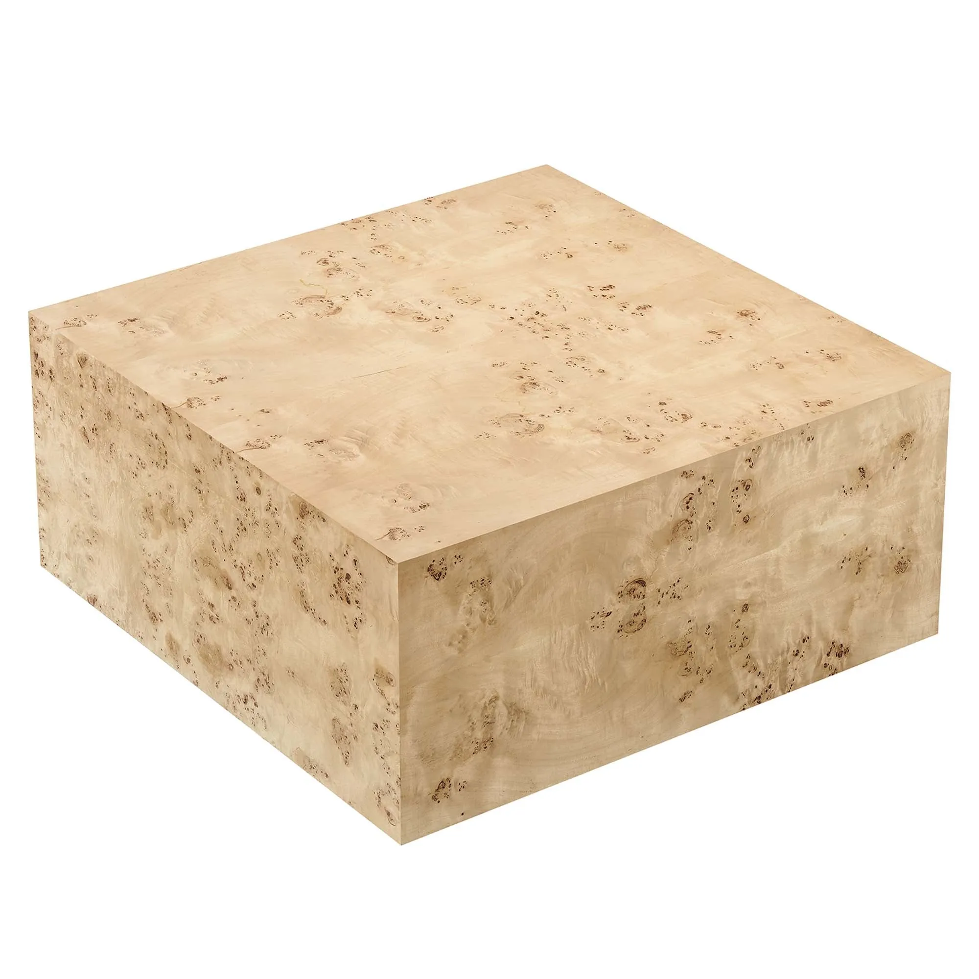 Cosmos 36" Square Burl Wood Coffee Table by Modway