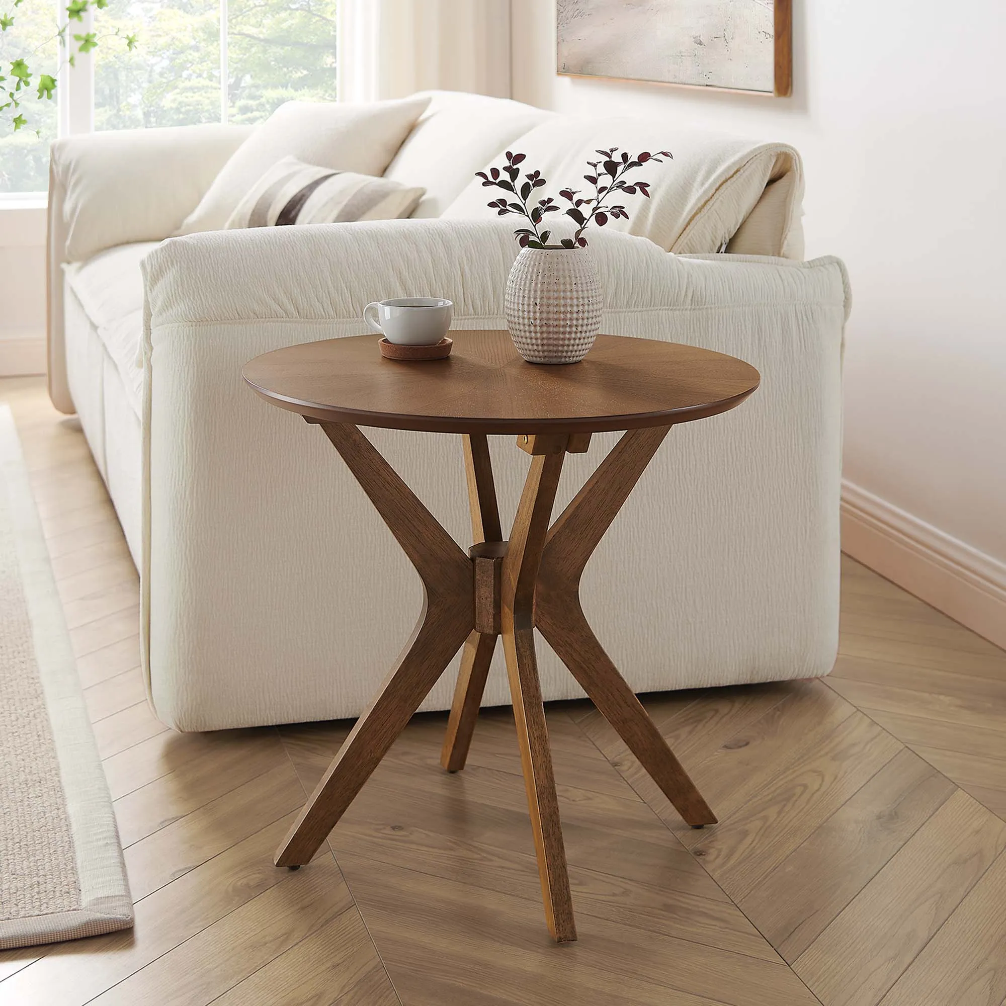 Crossroads 24” Round Wood Side Table by Modway
