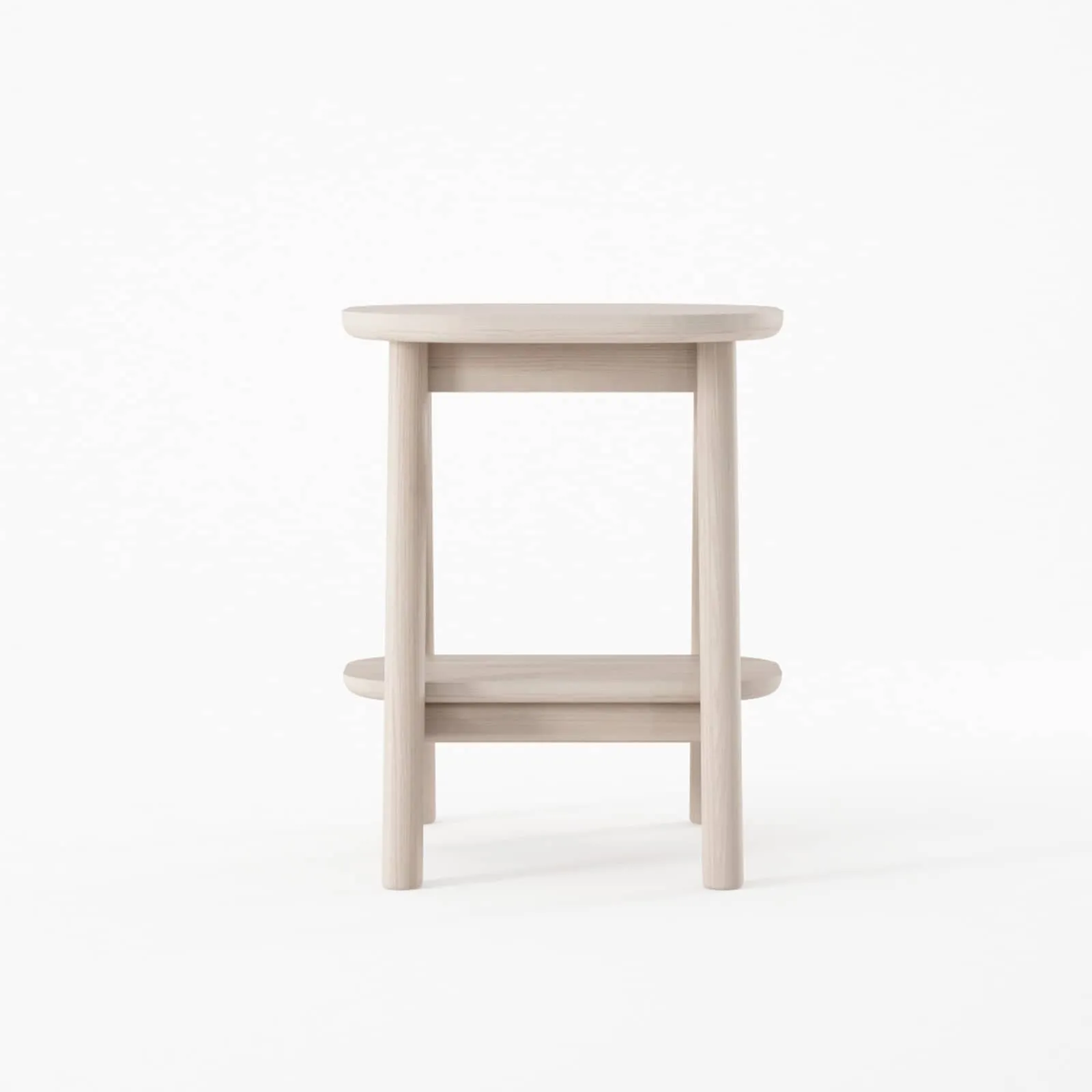 Curbus Rounded Side Table - White Ash